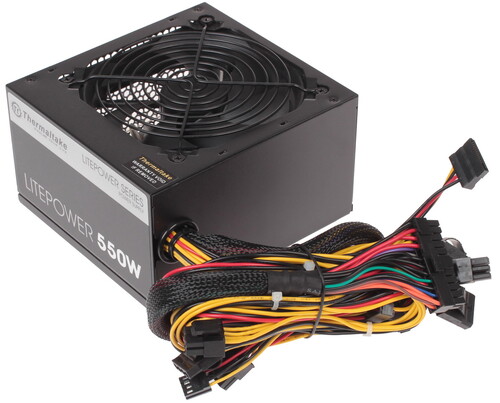 Купить Блок питания Thermaltake Litepower 550W [LTP-0550P-2] черный в интернет-магазине DNS. Характеристики, цена Thermaltake Litepower 550W | 1065860.