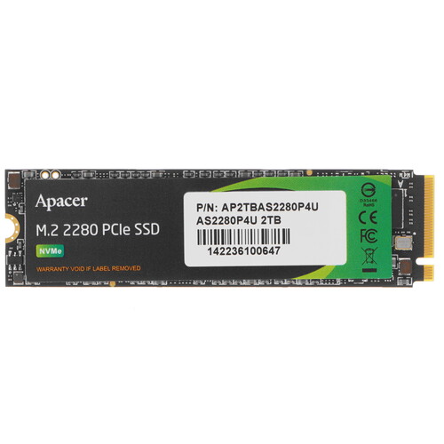 Купить 2000 ГБ M.2 NVMe накопитель Apacer AS2280P4U [AP2TBAS2280P4U-1] в интернет-магазине DNS. Характеристики, цена Apacer AS2280P4U | 4876956.
