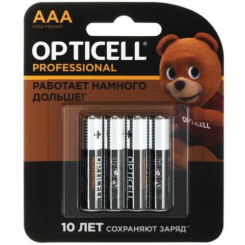 Купить Батарейка Opticell Professional AАA AAA (LR03/FR03) в интернет-магазине DNS. Характеристики, цена Opticell Professional AАA | 5648061.