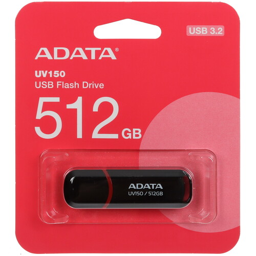 Купить Память USB Flash 512 ГБ ADATA UV150 [AUV150-512G-RBK] в интернет-магазине DNS. Характеристики, цена ADATA UV150 | 5450263.