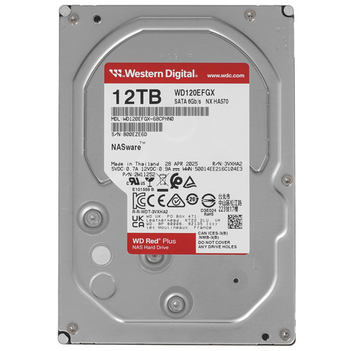 Купить 12 ТБ Жесткий диск WD Red Plus [WD120EFGX] в интернет-магазине DNS. Характеристики, цена WD Red Plus | 5642435.