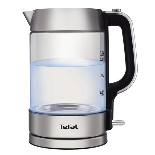 Купить Электрочайник Tefal Glass Kettle KI770D30 серебристый в интернет-магазине DNS. Характеристики, цена Tefal Glass Kettle KI770D30 | 9071491.