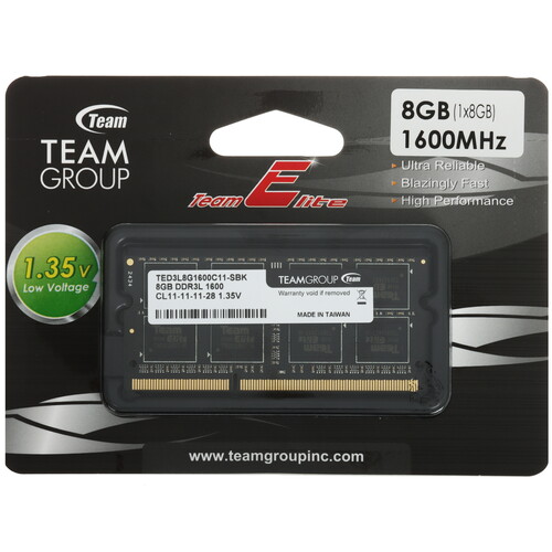 Купить Оперативная память SODIMM Team Group ELITE [TED3L8G1600C11-S01] 8 ГБ в интернет-магазине DNS. Характеристики, цена Team Group ELITE | 5635687.
