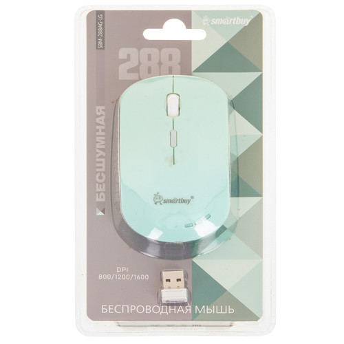 Купить Мышь беспроводная Smartbuy 288 [SBM-288AG-LG] зеленый в интернет-магазине DNS. Характеристики, цена Smartbuy 288 | 9328606.