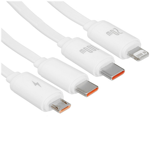 Купить Кабель Baseus Lightning 8-pin, micro USB-B, USB Type-C - USB Type-C белый 1.1 м в интернет-магазине DNS. Характеристики, цена Baseus Free2Draw | 5627819.