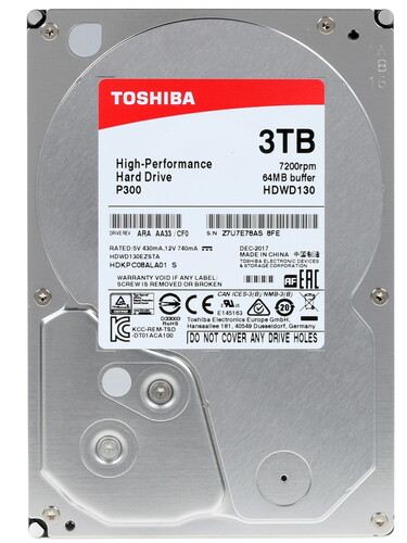 Купить Жесткий диск Toshiba P300 [HDWD130EZSTA] в интернет-магазине DNS. Характеристики, цена Toshiba P300 | 7977605.