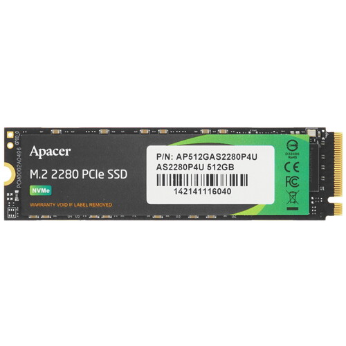 Купить 512 ГБ M.2 NVMe накопитель Apacer AS2280P4U [AP512GAS2280P4U-1] в интернет-магазине DNS. Характеристики, цена Apacer AS2280P4U | 4876954.