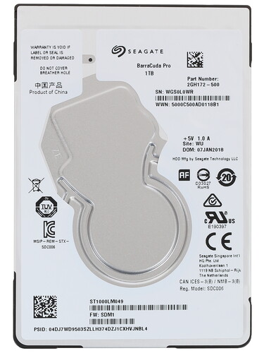 Купить Жесткий диск Seagate BarraCuda Pro [ST1000LM049] в интернет ...