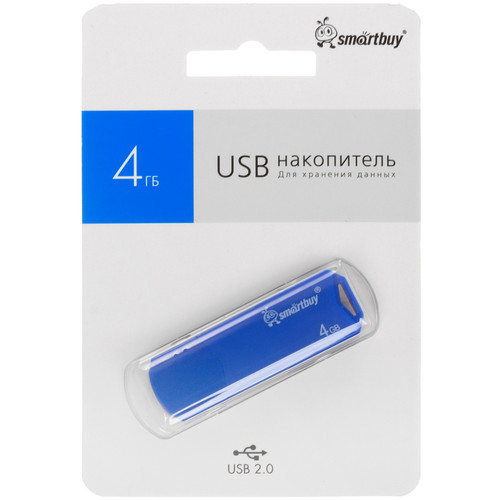 Купить Память USB Flash 4 ГБ Smartbuy Clue [SB4GBCLU-BU] в интернет-магазине DNS. Характеристики, цена Smartbuy Clue | 9055393.