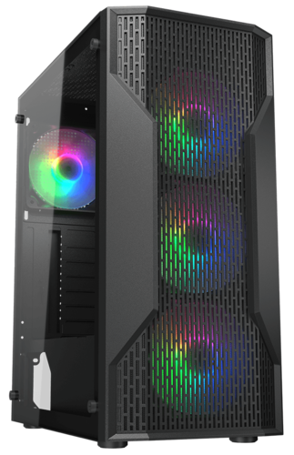Купить Корпус Cougar MX110 RGB [MX110 RGB Black] черный в интернет-магазине DNS. Характеристики, цена Cougar MX110 RGB | 5622696.