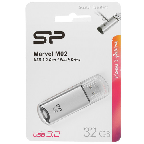 Купить Память USB Flash 32 ГБ Silicon Power Marvel M02 [SP032GBUF3M02V1S] в интернет-магазине DNS. Характеристики, цена Silicon Power Marvel M02 | 5930831.