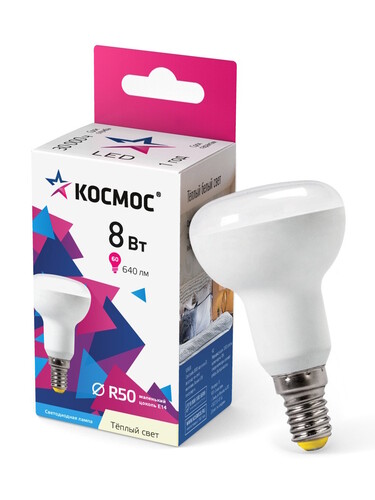 Купить Лампа светодиодная Космос Lksm_LED8wR50E1430 в интернет-магазине DNS. Характеристики, цена Космос Lksm_LED8wR50E1430 | 9217434.