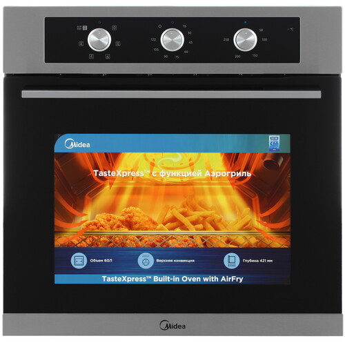 Купить Электрический духовой шкаф Midea MO37003X серебристый в интернет-магазине DNS. Характеристики, цена Midea MO37003X | 9229692.