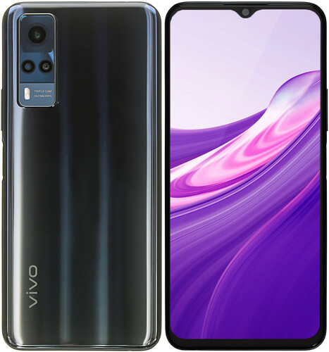 Купить 6.58" Смартфон Vivo Y31 64 ГБ черный в интернет-магазине DNS. Характеристики, цена Vivo Y31 | 4773524.