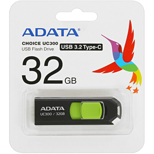 Купить Память OTG USB Flash 32 ГБ ADATA UC300 [ACHO-UC300-32G-RBK/GN] в интернет-магазине DNS. Характеристики, цена ADATA UC300 | 5408523.