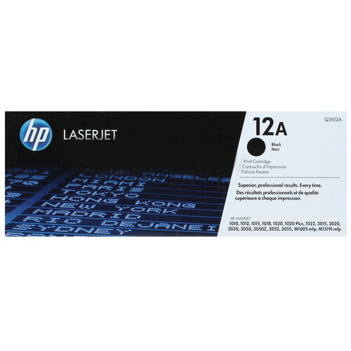 Купить Картридж лазерный HP 12A (Q2612A) черный в интернет-магазине DNS. Характеристики, цена HP 12A (Q2612A) | 0005260.