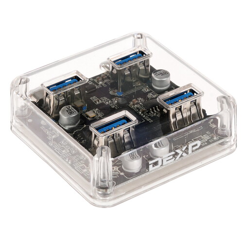 Купить USB-разветвитель DEXP MH4U в интернет-магазине DNS. Характеристики, цена DEXP MH4U | 1343127.