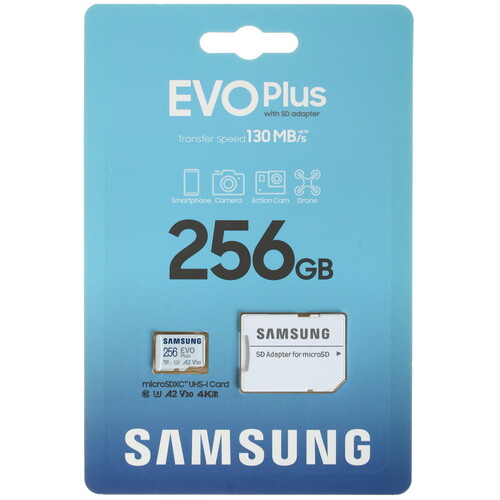 Купить Карта памяти Samsung EVO Plus microSDXC 256 ГБ [MB-MC256KA/RU] в интернет-магазине DNS. Характеристики, цена  | 4889420.
