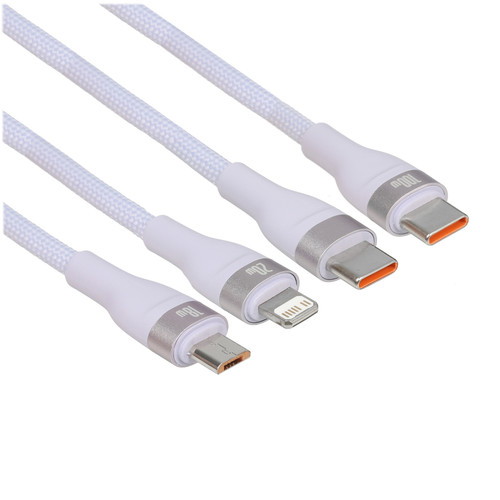 Купить Кабель Baseus Lightning 8-pin, micro USB-B, USB Type-C - USB Type-C фиолетовый 1.5 м в интернет-магазине DNS. Характеристики, цена Baseus Flash II | 5627812.