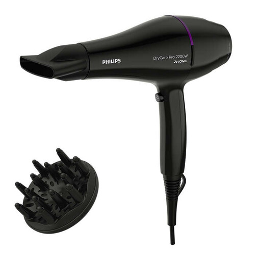 Купить Фен Philips DryCare BHD274/00 черный/фиолетовый в интернет-магазине DNS. Характеристики, цена Philips DryCare BHD274/00 | 1614802.