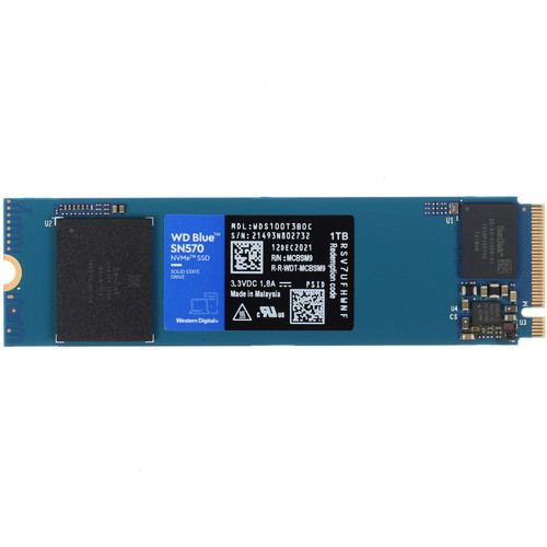 Купить 1000 ГБ M.2 NVMe накопитель WD Blue SN570 [WDS100T3B0C] в интернет-магазине DNS. Характеристики, цена WD Blue SN570 | 5063414.