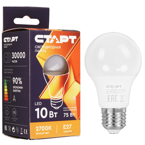 Купить Лампа светодиодная Старт LEDGLSE27 10W 30 WS в интернет-магазине DNS. Характеристики, цена Старт LEDGLSE27 10W 30 WS | 9180423.