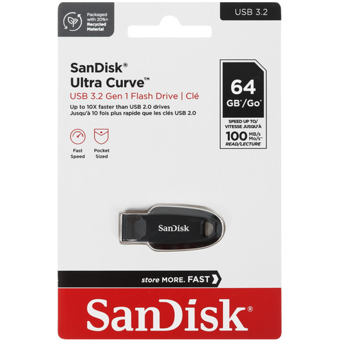 Купить Память USB Flash 64 ГБ SanDisk Ultra Curve [SDCZ550-064G-G46] в интернет-магазине DNS. Характеристики, цена SanDisk Ultra Curve | 9102932.