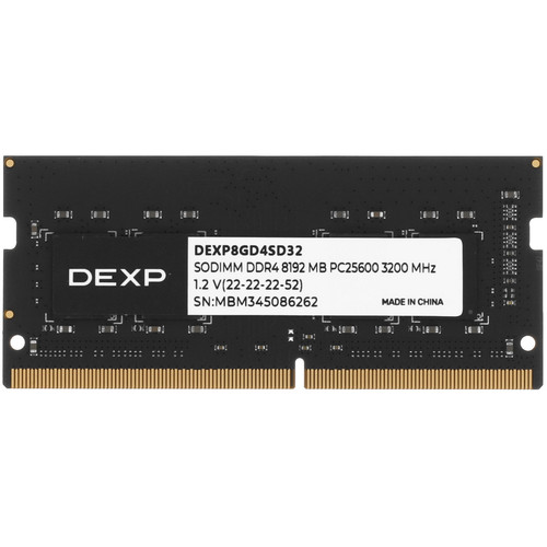 Купить Оперативная память SODIMM DEXP [DEXP8GD4SD32] 8 ГБ в интернет-магазине DNS. Характеристики, цена DEXP | 5437478.