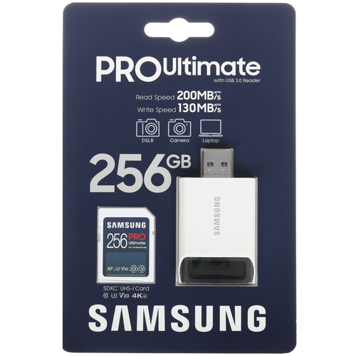 Купить Карта памяти Samsung PRO Ultimate SDXC 256 ГБ [MB-SY256SB/WW] в интернет-магазине DNS. Характеристики, цена  | 5641755.
