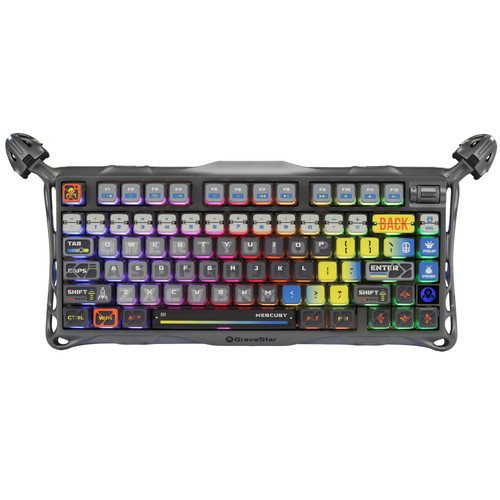 Купить Клавиатура  проводная + беспроводная GravaStar Mercury K1 Pro Interstellar Silver цвет серебристый в интернет-магазине DNS. Характеристики, цена GravaStar Mercury K1 Pro Interstellar Silver | 9276736.
