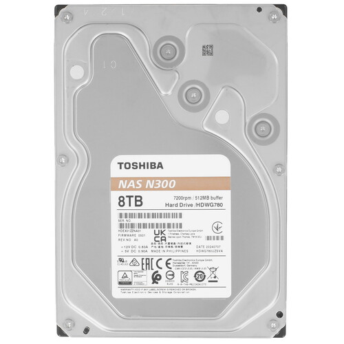 Купить 8 ТБ Жесткий диск Toshiba N300 [HDWG780AZSTA] в интернет-магазине DNS. Характеристики, цена Toshiba N300 | 5609490.