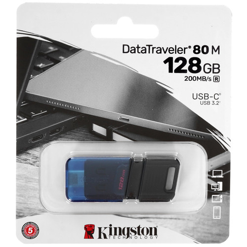Купить Память OTG USB Flash 128 ГБ Kingston DataTraveler 80M [DT80M/128GB] в интернет-магазине DNS. Характеристики, цена Kingston DataTraveler 80M | 5409034.