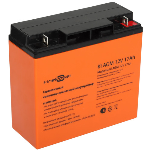 Купить Аккумуляторная батарея для ИБП FinePower Ki AGM 12V 17Ah в интернет-магазине DNS. Характеристики, цена FinePower Ki AGM 12V 17Ah | 5494379.