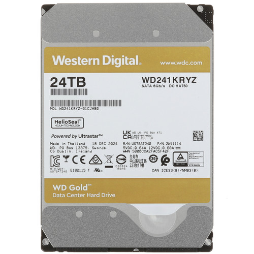Купить 24 ТБ Жесткий диск WD Gold [WD241KRYZ] в интернет-магазине DNS. Характеристики, цена WD Gold | 5648092.