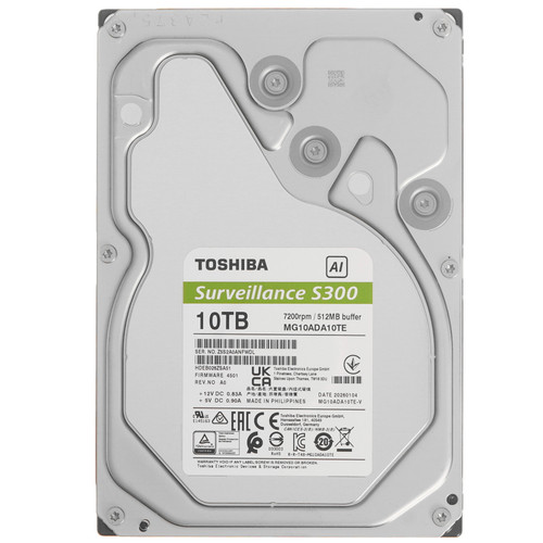 Купить 10 ТБ Жесткий диск Toshiba S300 AI Surveillance [MG10ADA10TE-V] в интернет-магазине DNS. Характеристики, цена Toshiba S300 AI Surveillance | 9347377.