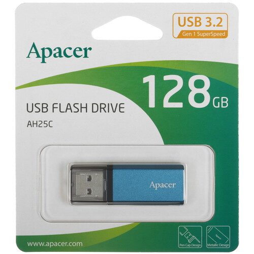 Купить Память USB Flash 128 ГБ Apacer AH25C [AP128GAH25CU-1] в интернет-магазине DNS. Характеристики, цена Apacer AH25C | 5634538.