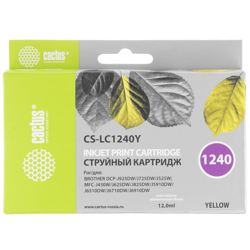 Купить Картридж Cactus CS-LC1240Y желтый в интернет-магазине DNS. Характеристики, цена Cactus CS-LC1240Y | 8159395.