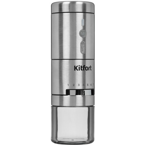 Купить Кофемолка электрическая Kitfort KT-7537 серебристый в интернет-магазине DNS. Характеристики, цена Kitfort KT-7537 | 9262091.