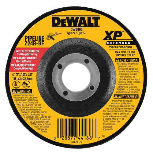 Купить Диск отрезной DeWalt DW8806 в интернет-магазине DNS. Характеристики, цена DeWalt DW8806 | 5937485.