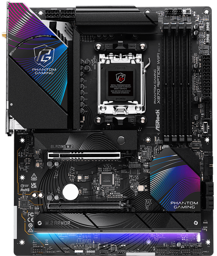 Купить Материнская плата ASRock Phantom Gaming X870 Riptide WiFi в интернет-магазине DNS. Характеристики, цена ASRock Phantom Gaming X870 Riptide WiFi | 9176193.