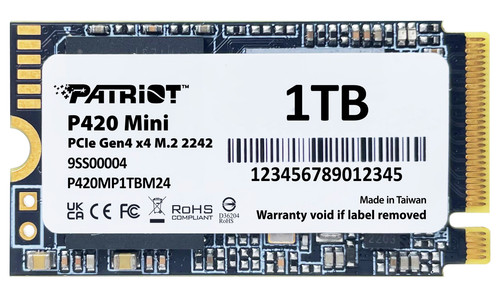 Купить 1000 ГБ M.2 NVMe накопитель Patriot P420 Mini [P420MP1TBM24] в интернет-магазине DNS. Характеристики, цена Patriot P420 Mini | 5915209.