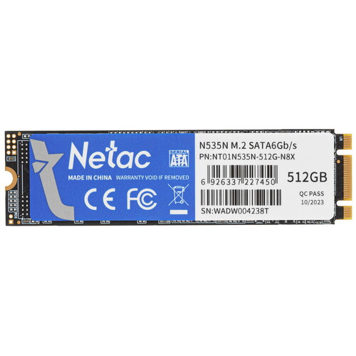 Купить 512 ГБ M.2 SATA накопитель Netac N535N [NT01N535N-512G-N8X] в интернет-магазине DNS. Характеристики, цена Netac N535N | 5360000.