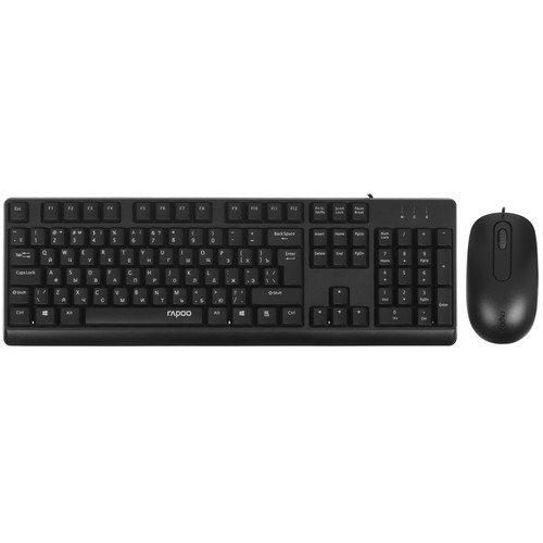 Купить Клавиатура+мышь  проводная  RAPOO X130PRO черный в интернет-магазине DNS. Характеристики, цена RAPOO X130PRO | 5470316.
