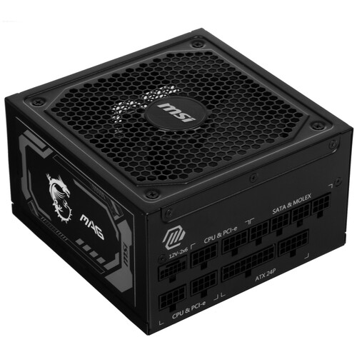 Купить Блок питания MSI MAG A1250GL PCIE5  черный в интернет-магазине DNS. Характеристики, цена MSI MAG A1250GL PCIE5 | 5449945.