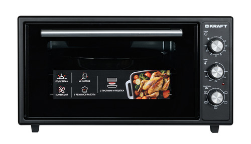 Купить Мини-печь Kraft KF-MO 4806 FBL черный в интернет-магазине DNS. Характеристики, цена Kraft KF-MO 4806 FBL | 9131517.