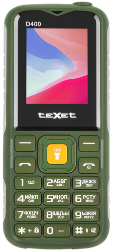 Купить Сотовый телефон teXet TM-D400 зеленый в интернет-магазине DNS. Характеристики, цена teXet TM-D400 | 9071061.