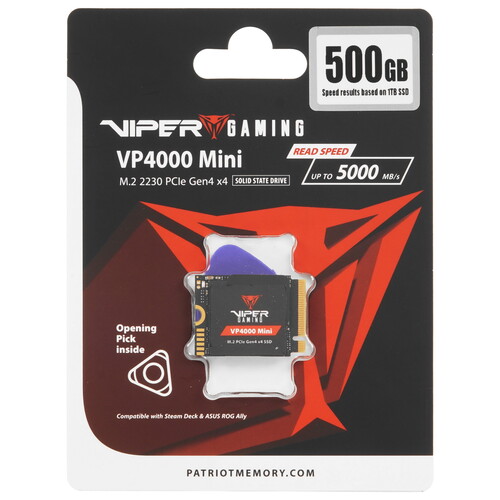 Купить 512 ГБ M.2 NVMe накопитель Patriot Viper VP4000 Mini [VP4000M500GM23] в интернет-магазине DNS. Характеристики, цена Patriot Viper VP4000 Mini | 5451392.