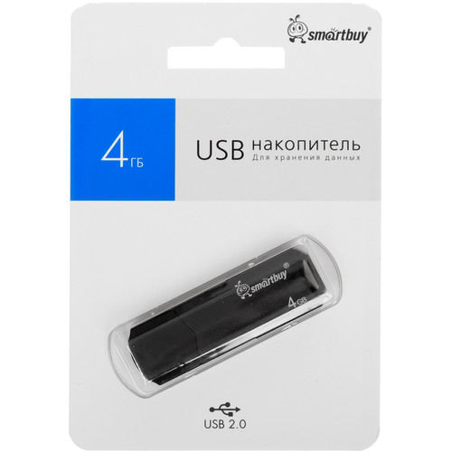 Купить Память USB Flash 4 ГБ Smartbuy Clue [SB4GBCLU-K] в интернет-магазине DNS. Характеристики, цена Smartbuy Clue | 9055392.