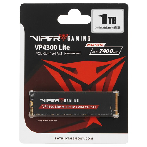Купить 1000 ГБ M.2 NVMe накопитель Patriot Viper VP4300 Lite [VP4300L1TBM28H] в интернет-магазине DNS. Характеристики, цена Patriot Viper VP4300 Lite | 5446647.