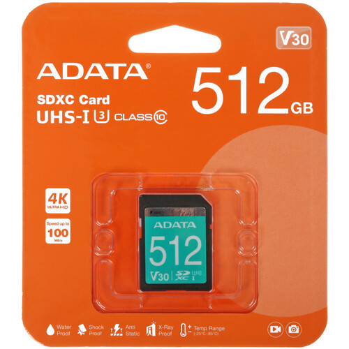 Купить Карта памяти ADATA Premier Pro SDXC 512 ГБ [ASDX512GUI3V30S-R] в интернет-магазине DNS. Характеристики, цена  | 5449488.